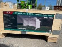 New KJ 12X20' Livestock Metal Shed