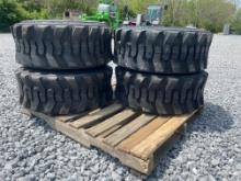 New Set Of (4) 12-16.5 NHS Skid Loader Tires