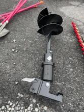 New VICSEC Auger Drive W/ Bit Excavator Attachment