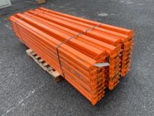 Skid Lot Of (48) 102" Pallet Racking Rails