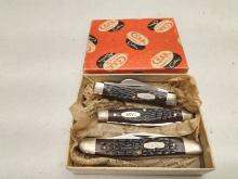 (3Pcs.) ASSORTED NOS CASE FOLDING KNIVES
