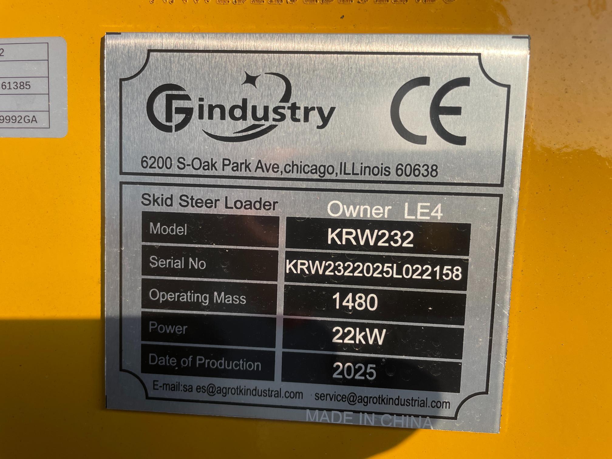 New 2025 AGT KRW232 Skid Loader