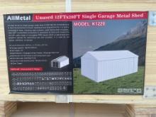 New Allmetal 12X20' Single Garage Metal Shed