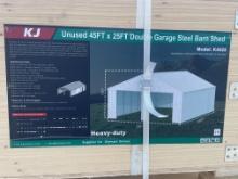 New KJ 45X25' Double Garage Steel Barn Shed