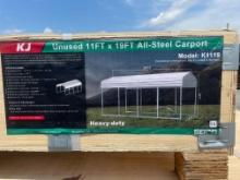 New KJ 11x19' All Steel Carport