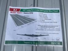 New Skid Lot Of (100) Pcs KJ 10' Metal Roofing