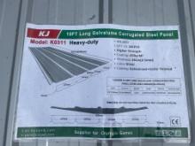 New Skid Lot Of (100) Pcs KJ 10' Metal Roofing