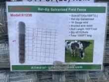 New Allmetal (10) Rolls 4X100' Field Fence