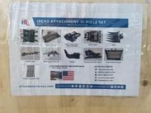 New IR 11 PC Set Of Mini Excavator Attachments