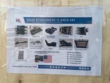 New IR 11 PC Set Of Mini Excavator Attachments