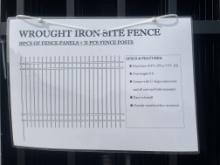 New (30) PCS Wrought Iron Site Fence