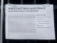 New (30) PCS Wrought Iron Site Fence