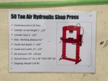 New 50 Ton Hydraulic/Air Shop Press