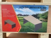New Allmetal 12X20' Metal Livestock Shed