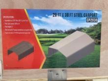 New Allmetal 20X30' Steel Carport
