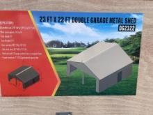 New Allmetal 23X22' Metal Garage Shed