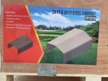 New Allmetal 20X30' Steel Carport