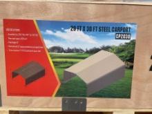 New Allmetal 20X30' Steel Carport