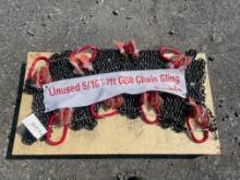 New Skid Lot 7' Double Chain Slings