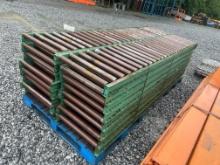 Skid Lot Of 10' Roller Conveyors