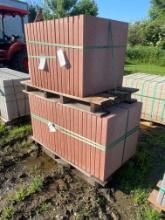 (2) New Skid Lot Of Hanover Pavers Red