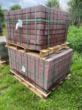 (2) New Skid Lot Of Hanover Pavers Red