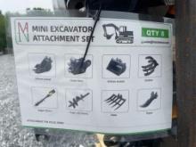 (3X) New Mini Excavator Attachment Set