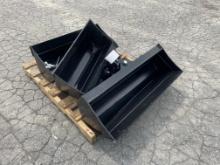 (3) Mini Excavator Bucket Attachments