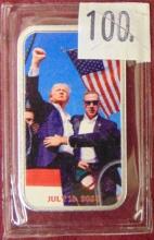 2024 Trump 1 Troy Oz. .999 Silver Bar 7-13-2024.
