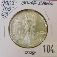 2003 Silver Eagle MS69.