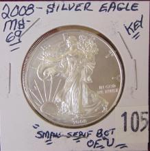 2008 Silver Eagle MS69.