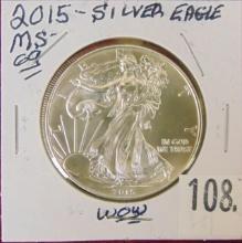 2015 Silver Eagle MS69.