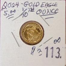 2024 1/10 Oz. $5 Gold Eagle