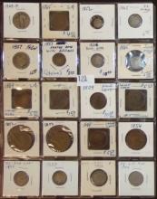 20 Coin Variety: Large Cents, Quarters, Nickels, D