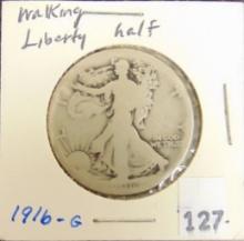 1916 Walking Liberty Half Dollar G (key date).