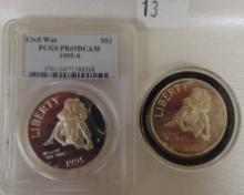 1995-S Civil War $1 PCGS PR69. 1995-S Civil War $1.