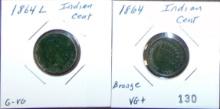 1864L Indian Cent. 1864 Indian Cent (bronze).