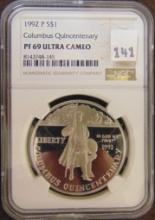 1992-P NGC Silver Columbus Quincentenary Dollar PF69.