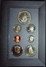 1989-S Prestige Proof Set (box, paper, dollar 90% Silver).