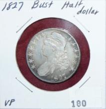 1827 Bust Half Dollar VF.
