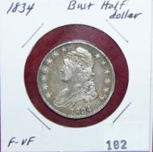 1834 Bust Half Dollar F-VF.
