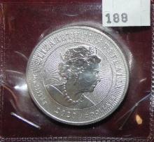 2020 Australia 2 Troy Oz. .9999 Silver "Kookaburra".