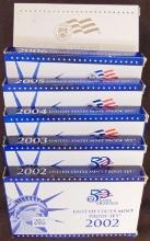 (6) U.S. Mint Proof Sets: 2002-2007.