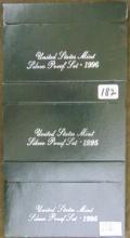 (3) U.S. Mint Silver Proof Sets: 1995, 1995, 1996.
