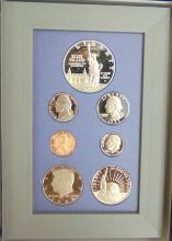 1986 U.S. Prestige Set: 90% Silver Liberty Dollar.
