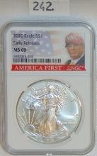 2020 Silver Eagle NGC MS69.