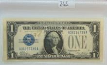 Series of 1928 $1 Silver Certificate "Funnyback".