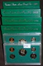 (6) U.S. Proof Sets: (2) 1994, 1995, 1996, 1997, 1998.