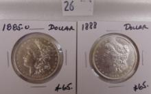 1885-O, 1888 Morgan Dollars.