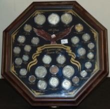 150 Years of America's Most Famous Coins Display with (29) Coins.